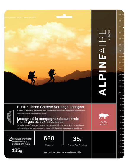 AlpineAire Foods Rustic Three Cheese Sausage Lasagna