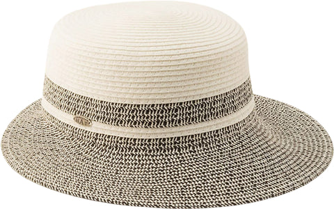 Canadian Hat Caylee Large Bi-Color Cap with Straw Detail - Women's