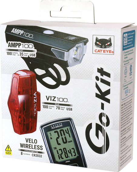 CatEye Velo Wireless/AMPP 100/ViZ 100 Light Set