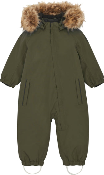 Color Kids Coverall with Fake Fur Detachable Hood - Kid