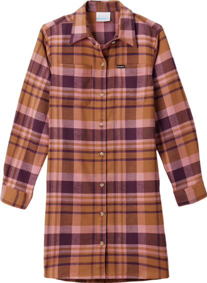 Columbia Calico Basin Flannel Long Sleeve Dress - Youth