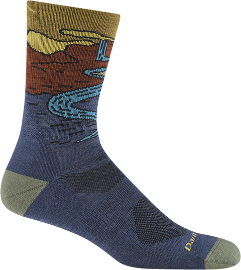 Darn Tough Chasing Waterfalls Cushioned Micro Crew Lightweight Hiking Socks - Men's