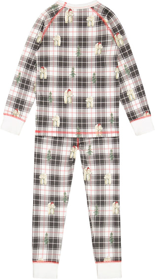 Deux par Deux Organic Cotton Christmas Family Two Piece Printed Polar Bear Pajama Set - Big Kid  