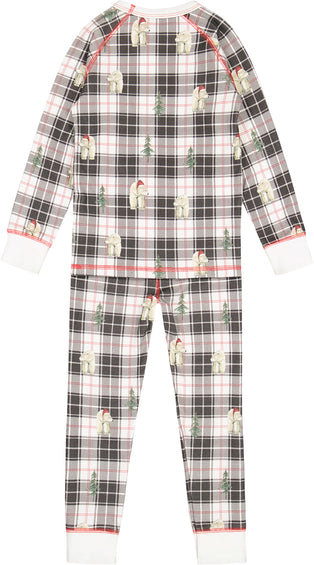 Deux par Deux Organic Cotton Christmas Family Two Piece Printed Polar Bear Pajama Set - Little Kid  