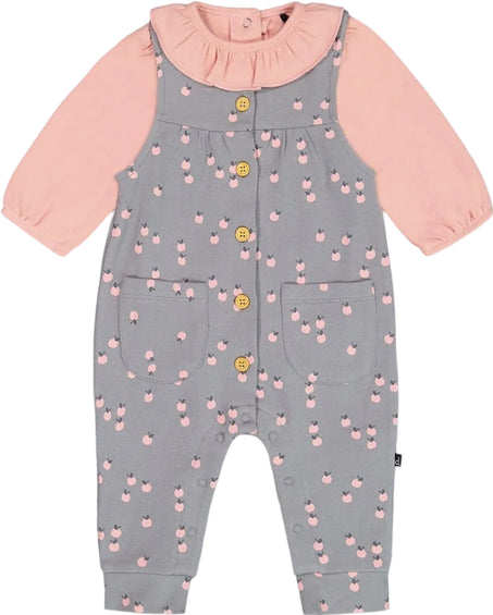 Deux par Deux Organic Cotton Onesie and Printed Overall Set - Baby Girl