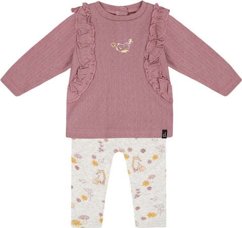 Deux par Deux Organic Cotton Top and Printed Legging Set - Baby Girl