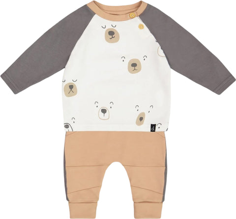 Deux par Deux Printed Organic Cotton Top with Pant Set - Baby Boy