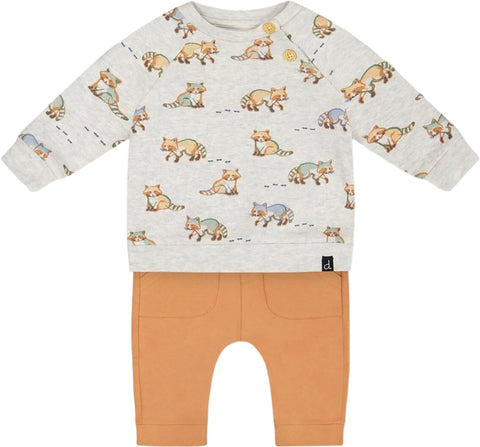 Deux par Deux Printed Organic Cotton Top and Pant Set - Baby Boy