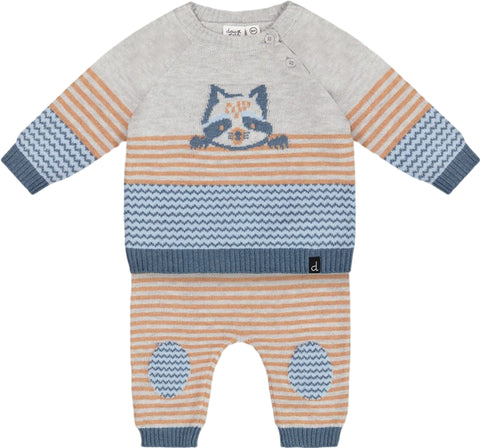 Deux par Deux Jacquard Top and Knit Pant Set - Baby Boy