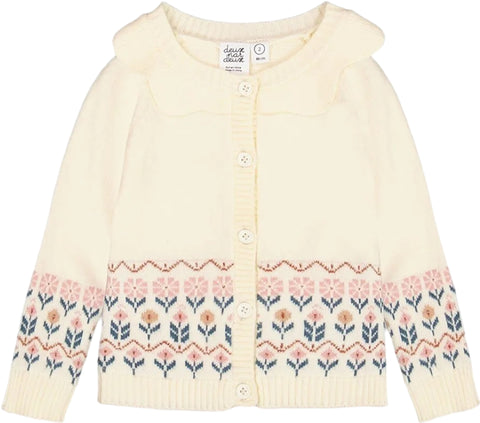 Deux par Deux Jacquard Knit Cardigan - Big Girl