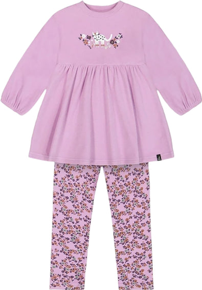 Deux par Deux Printed Tunic and Striped Legging Set - Baby Girl