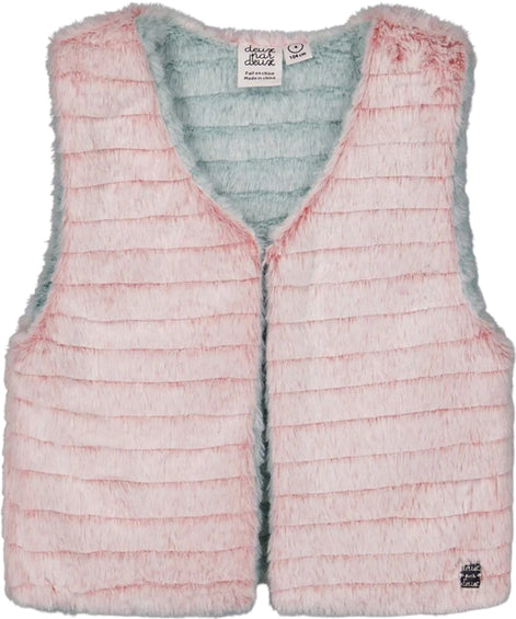 Deux par Deux Reversible Faux Fur Vest - Little Girl