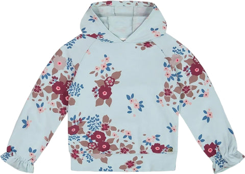 Deux par Deux Printed Big Flowers Fleece Hoodie - Big Girl