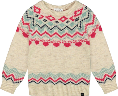 Deux par Deux Norwegian Jacquard Sweater - Big Girl