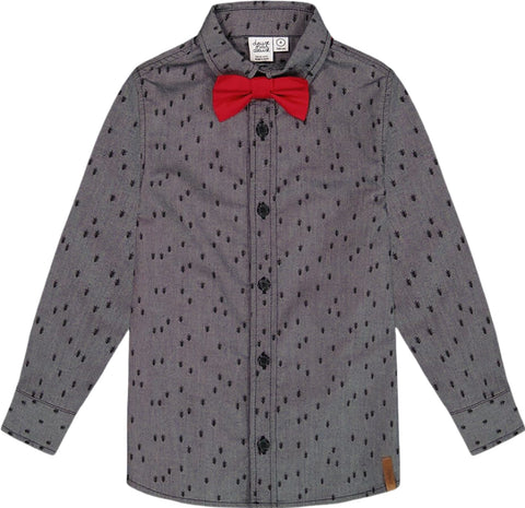 Deux par Deux Printed Shirt with Bow Tie - Big Boy