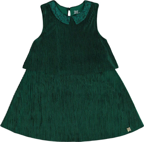 Deux par Deux Sleeveless Dress with Eyelet Collar - Big Girl