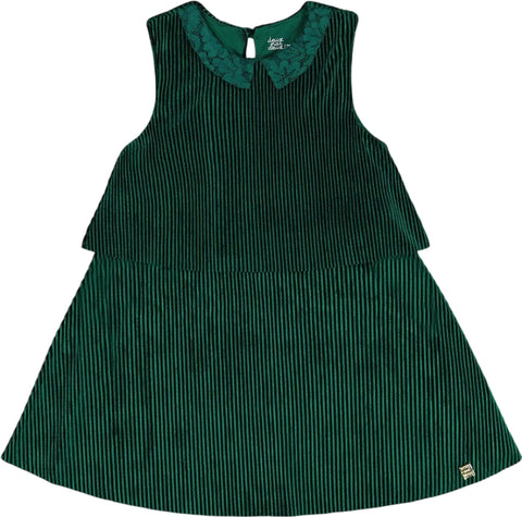 Deux par Deux Sleeveless Dress with Eyelet Collar - Little Girl