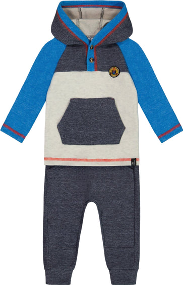 Deux par Deux Super Soft Hooded Top and Brushed Jersey Pant Set - Little Boy