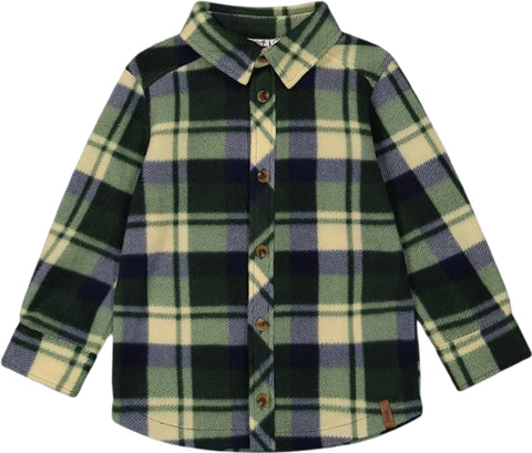 Deux par Deux Plaid Polar Fleece Shirt - Big Boy