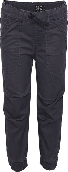 Deux par Deux Stretch Twill Pleated Knee Jogger Pants - Big Kids