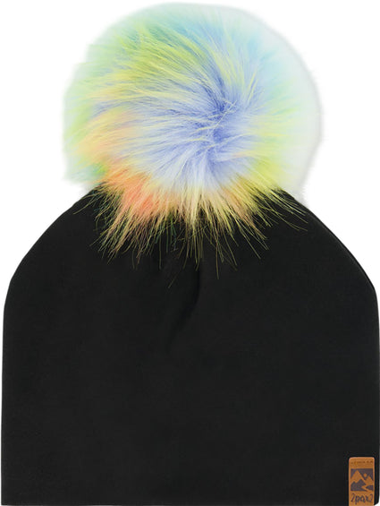 Deux par Deux Jersey Detachable Pompom Hat - Girl