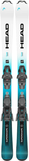 HEAD Supershape Team Easy Skis with JRS 7.5 GW CA Ski Bindings - Kids