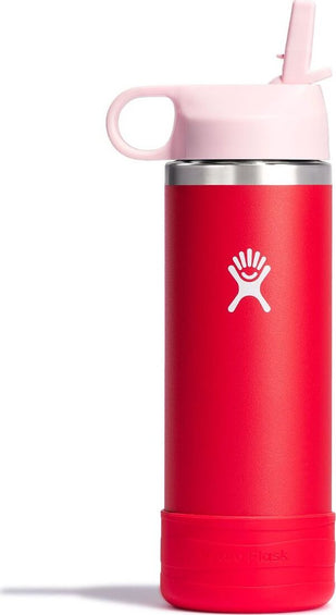 Hydro Flask Wide Mouth Bottle with Straw Cap and Boot 530mL - Kids