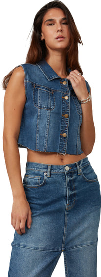 Lola Jeans Gabbie Cropped Denim Vest - Women's