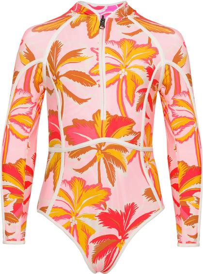 Maaji Pink Palms Moorea One Piece Surf Suit - Girls