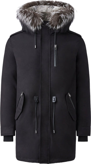 Mackage Moritz Rabbit Fur-Lined Twill Parka With Removable Silver Fox Fur Trim - Men's