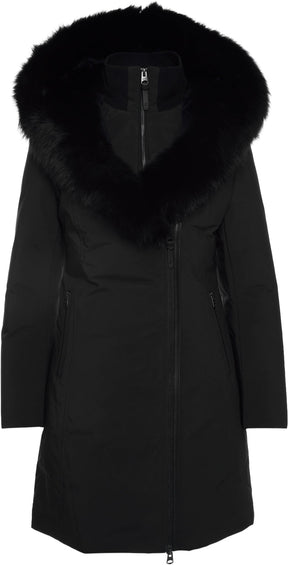 Mackage Trish-BX Powder Touch Down Coat with Fox Fur Collar - Women's