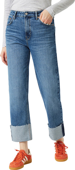 Mavi Savannah Cuffed Straight Leg Jeans - Women's