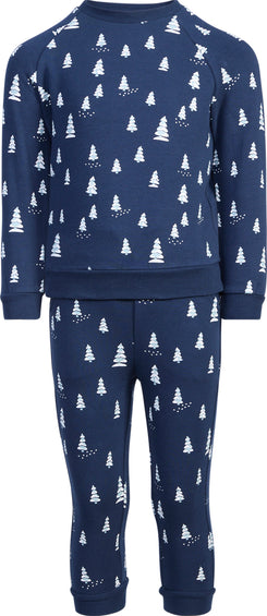 Miles The Label Snowy Pine Print Sweatshirt and Jogger Set - Baby Boys