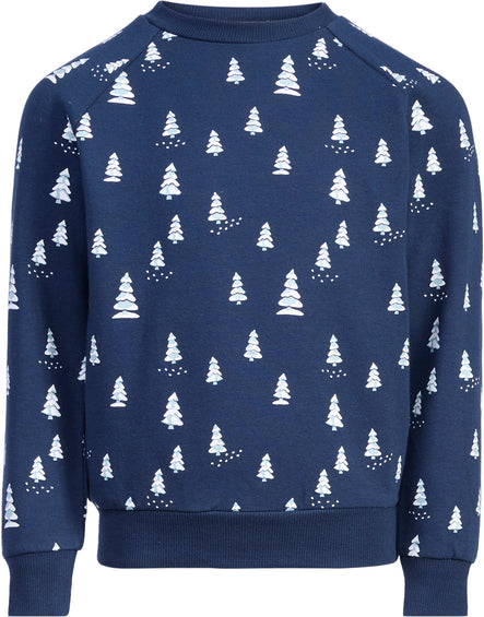 Miles The Label Snowy Pine Print Sweatshirt - Boys