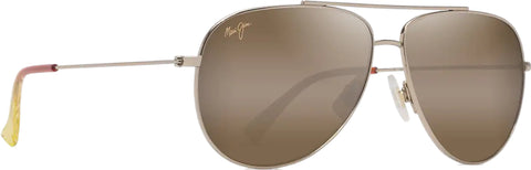 Maui Jim Hau‘Oli Sunglasses - Shiny Light Gold with Crystal - Neutral Grey Lens