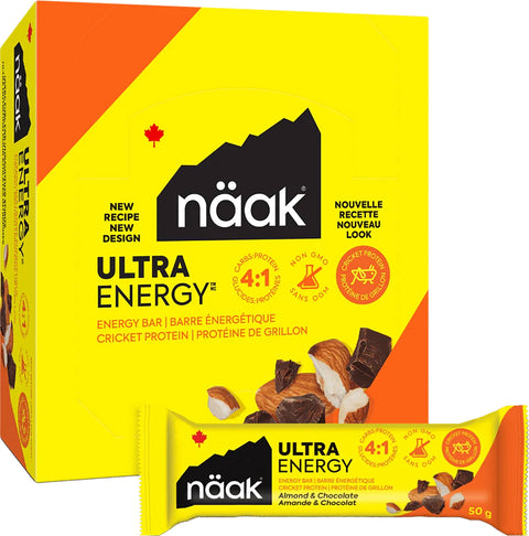 Naak Almond & Chocolate Energy Bars 12 x 50g