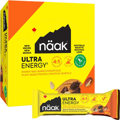 Naak Peanut Butter & Chocolate Energy Bars 12 x 50g