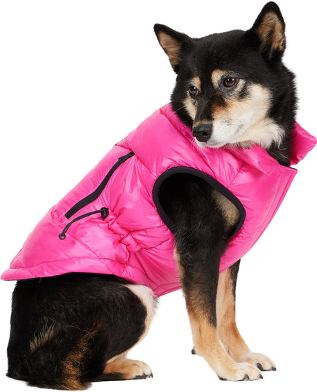 Pajar Rosie Quilted Coat with Zipper Pockets Cinched Waist for Dogs