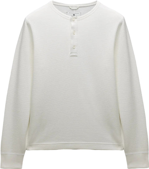 Reigning Champ Lightweight Waffle Long Sleeve Henley Shirt - Men's