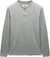 Reigning Champ 1X1 Slub Slim Henley - Men's - Heather Grey