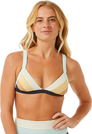 Rip Curl Block Party Spliced Fixed Triangle Bikini Top - Women's