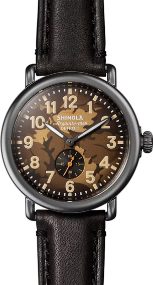 Shinola The Runwell Black Leather Strap Watch 41mm - Unisex