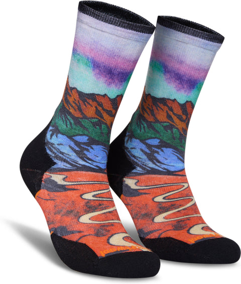 Smartwool Trail Run Targeted Cushion Singletrack Print Crew Socks - Unisex