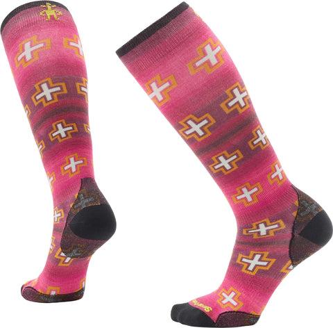 Smartwool Ski Zero Cushion Paths Crossed Print OTS Socks - Women's