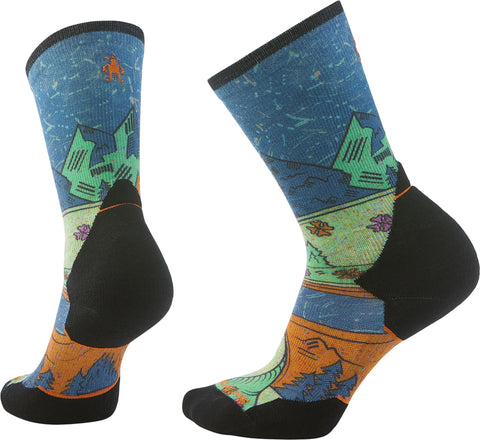 Smartwool Trail Run Targeted Cushion Mountain Print Crew Socks - Women's