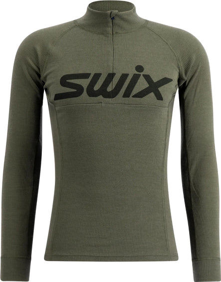 Swix RaceX Merino Half Zip Long Sleeve Base Layer Top - Men's