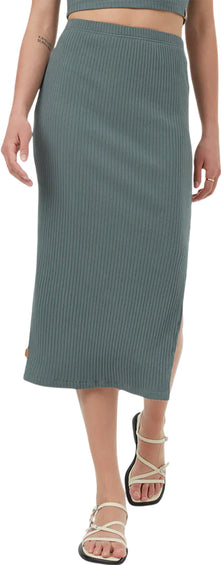 tentree High-Rise Knit Rib Midi Skirt - Women's