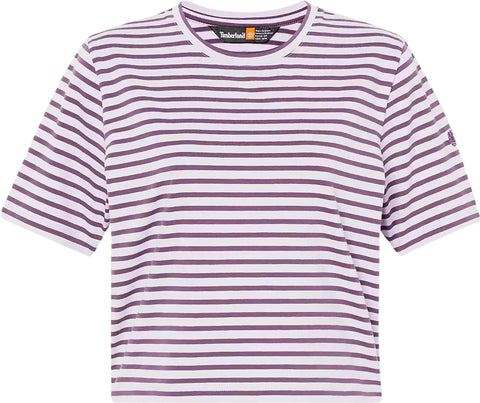 Timberland Striped Cropped Short Sleeve T-Shirt - Women's