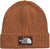 The North Face TNF Logo Box Cuffed Beanie - Unisex - Burnt Umber - Dark Oak