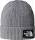 The North Face TNF Logo Box Cuffed Beanie - Unisex - TNF Medium Grey Heather